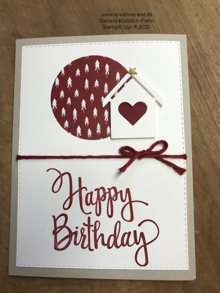 Geburtstagskarte in Rot